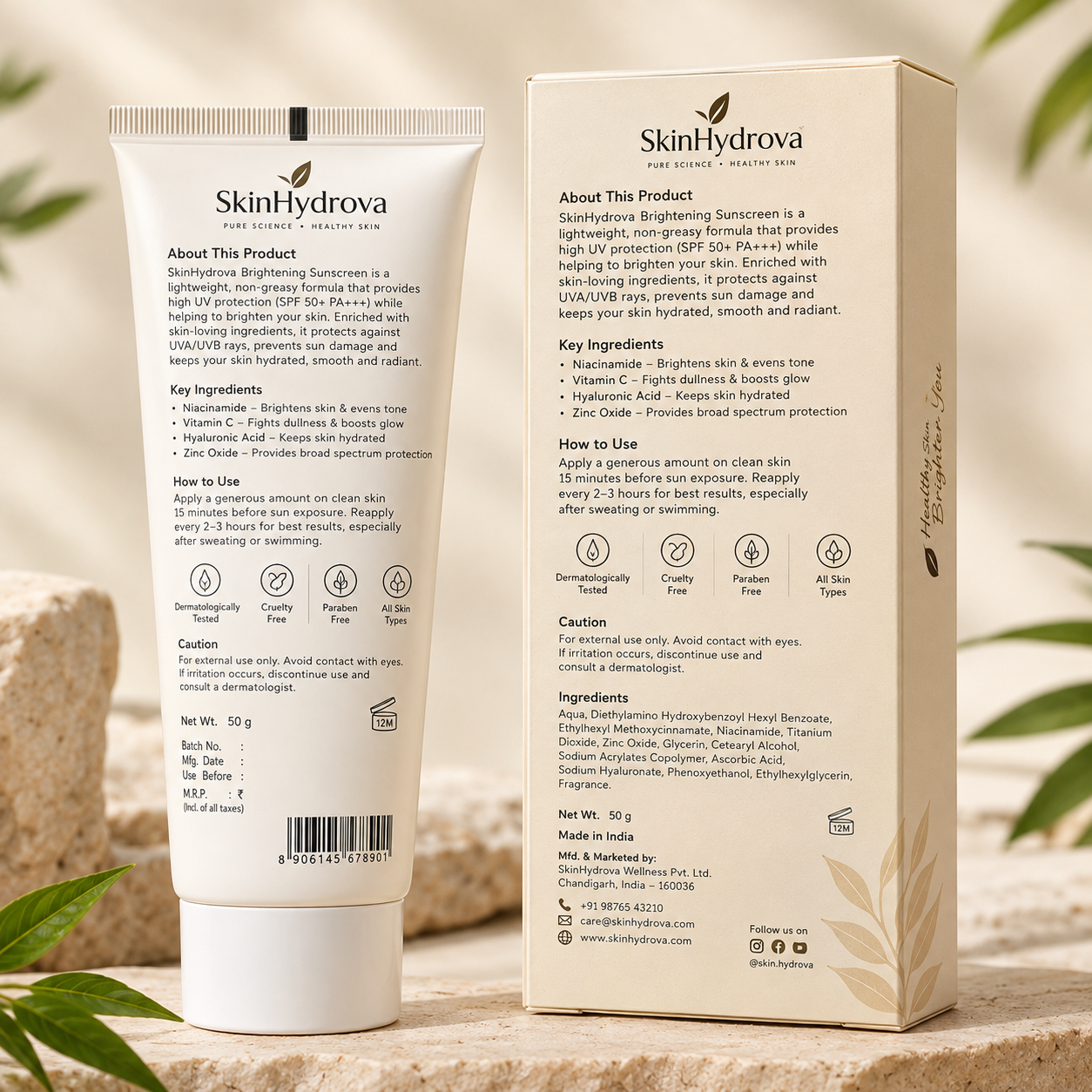 SkinHydrova Sunscreen SPF 50+++ - Image 2